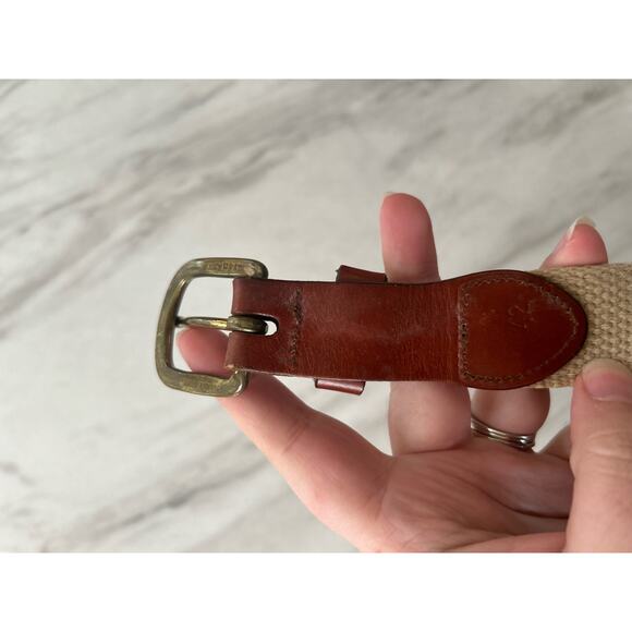 Leather Man Ltd Navy Made in Connecticut Sailboat & Brown Leather Belt (42) - Picture 5 of 7